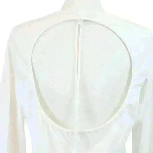 A.L.C. White Long Sleeve Open Back Backless Cutout Cotton T Shirt Size Small - Picture 5 of 8